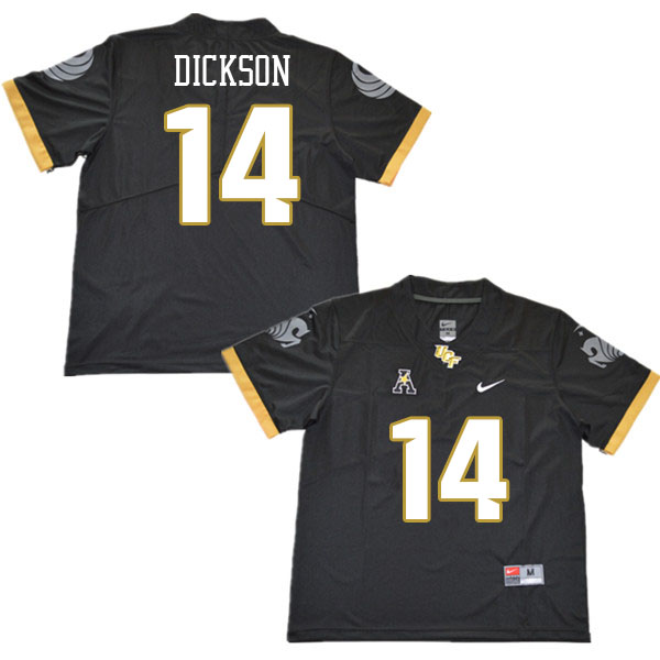 Youth #14 Andrew Dickson UCF Knights College Football Jerseys Stitched Sale-Black - Click Image to Close